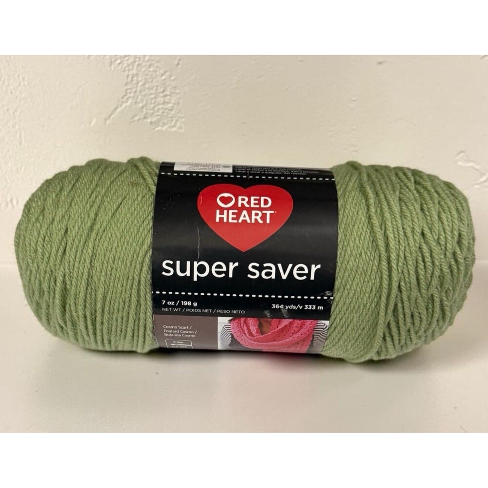 NEW Red Heart Super Saver Yarn Frosty Green 7oz 364yds Medium 4 Acrylic